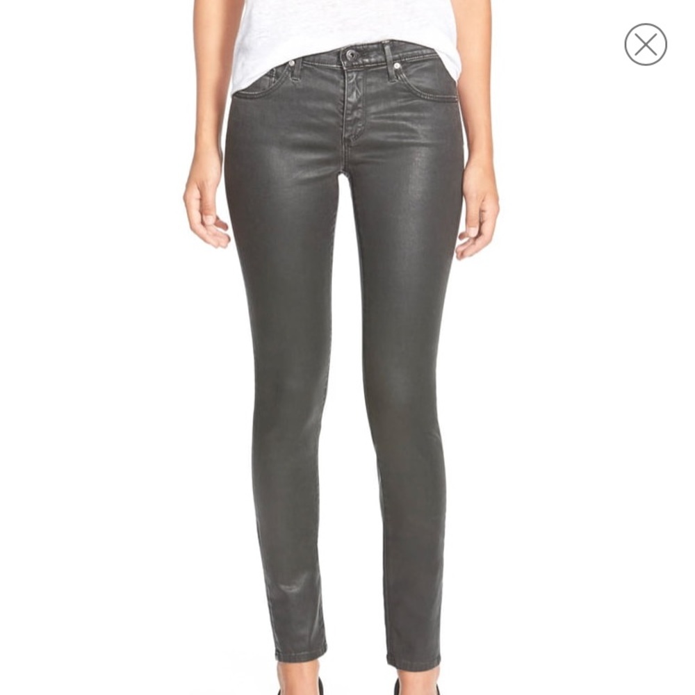 AG the legging ankle leatherette jean